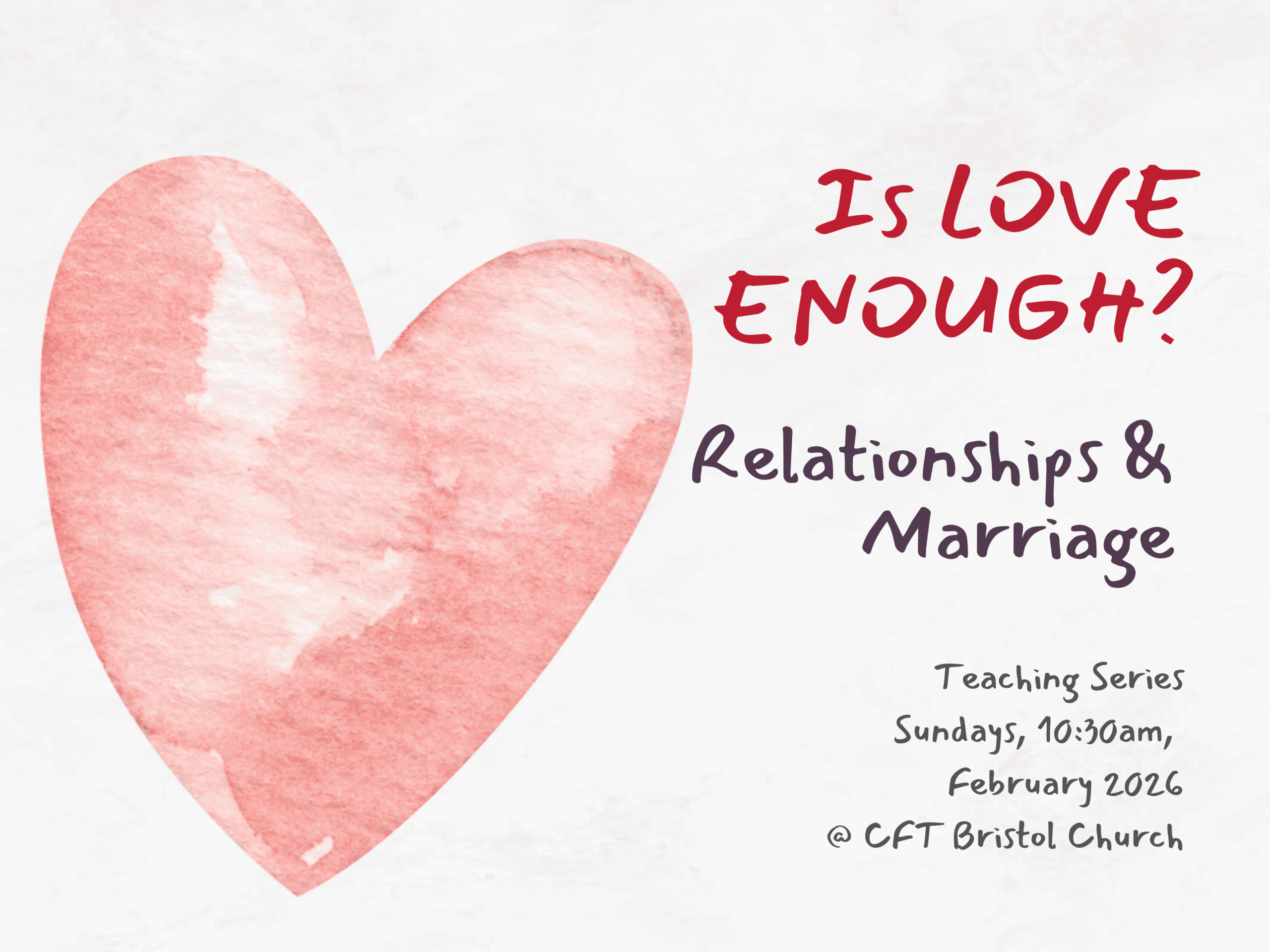 Is Love Enough? (Part 2)